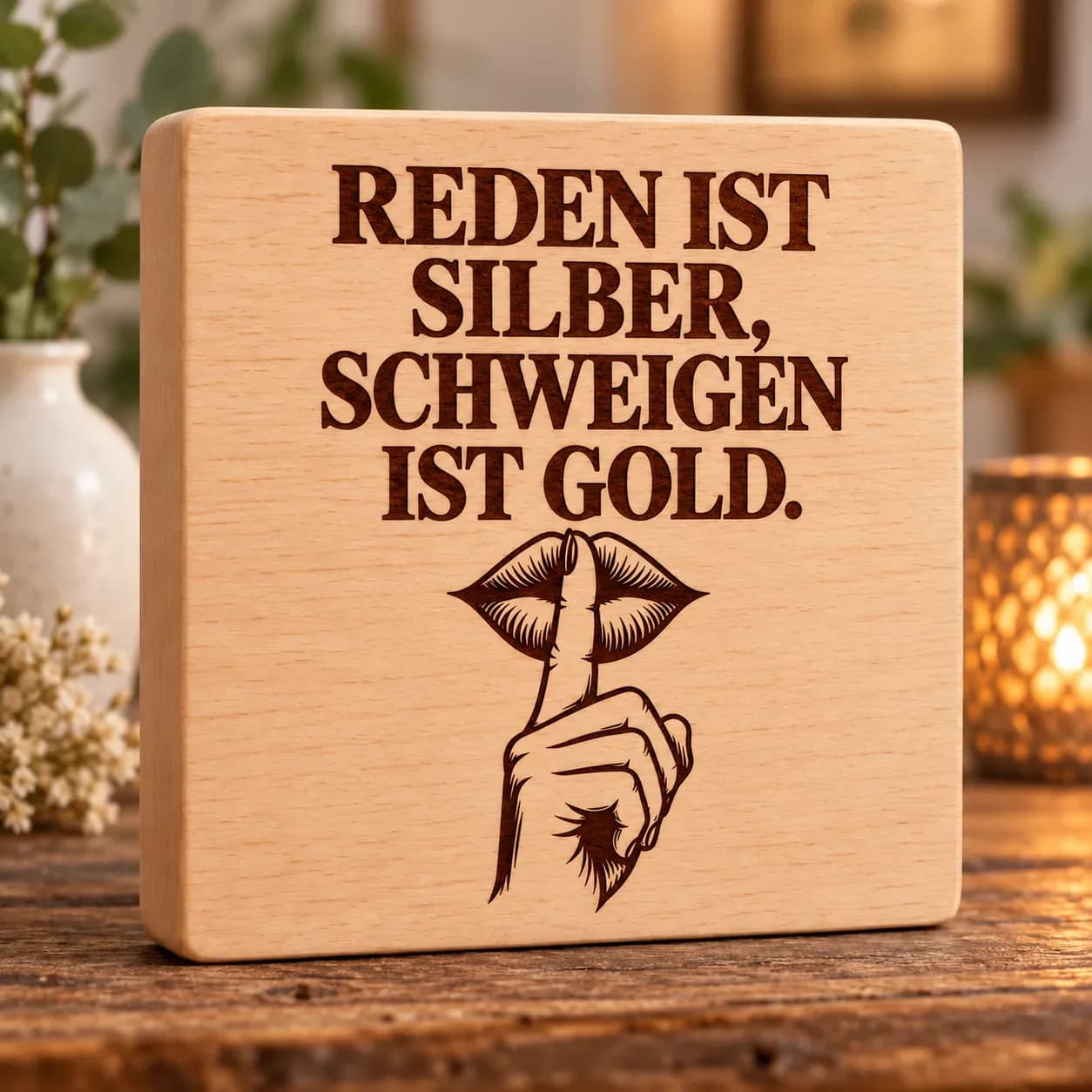 Brandblock Reden ist Silber, Schweigen ist Gold