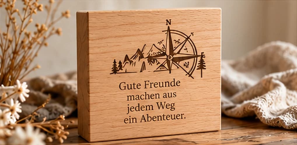 Brandblock als Geschenkidee für gute Freunde